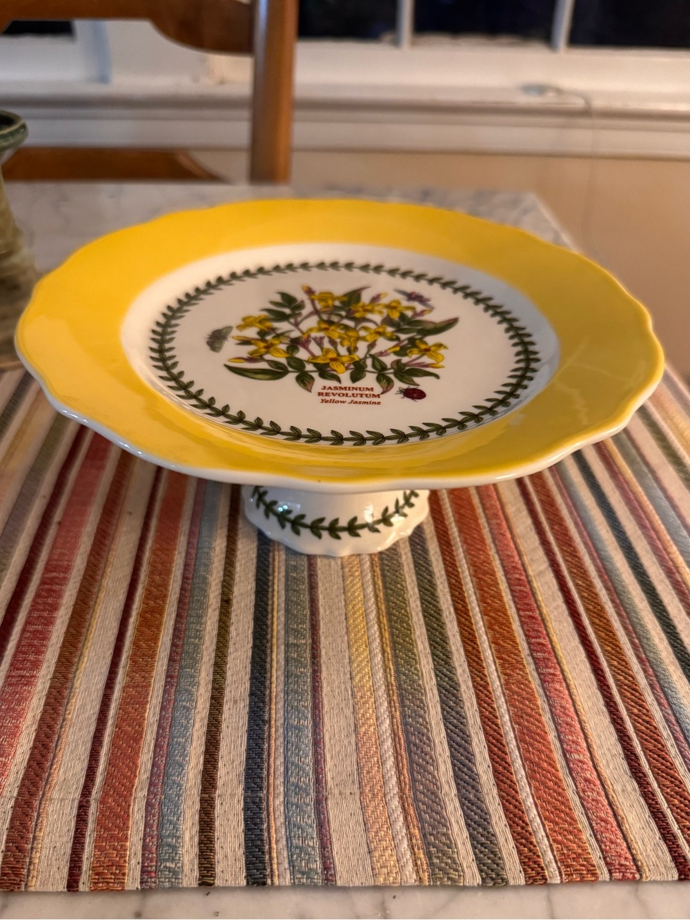 Portmeirion botanic garden terrace collection scalloped footed dish, like new